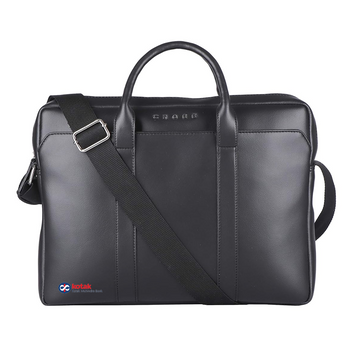 Vegan Leather Cross Briefcase for 14-inch laptops – Lightweight, adjustable strap, and convenient zipper closure, perfect for business and travel.