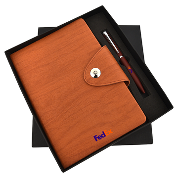 'Fresh Start Set' - A stylish Wood Pulp Diary and Pen ensemble, perfect for enhancing productivity and creativity.