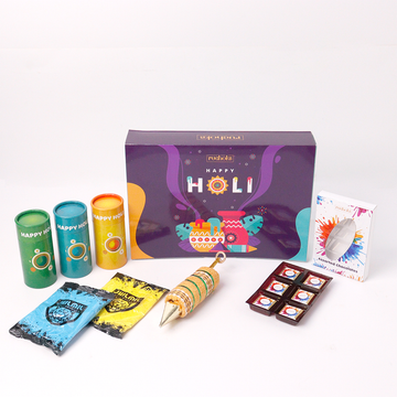 Colorful Holi Happiness Hamper - Ideal corporate gift items for employees. Celebrate Holi with joy!