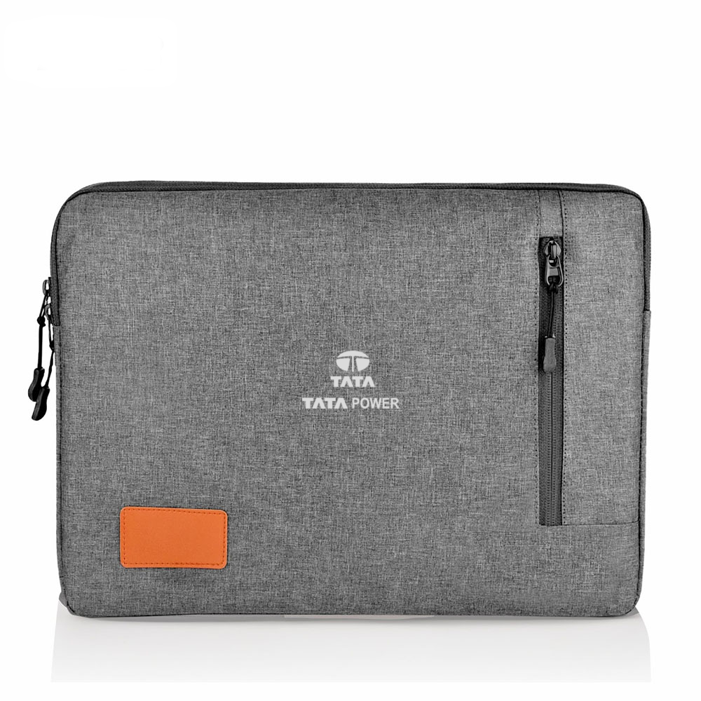 Sleek Faux Leather Laptop Sleeve designed for modern aesthetics, compatible with laptops up to 15 inches.
