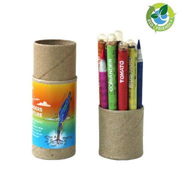 Kingfisher Coloring Mini Seed Pencils - Eco-friendly corporate gift set of 10 pencils