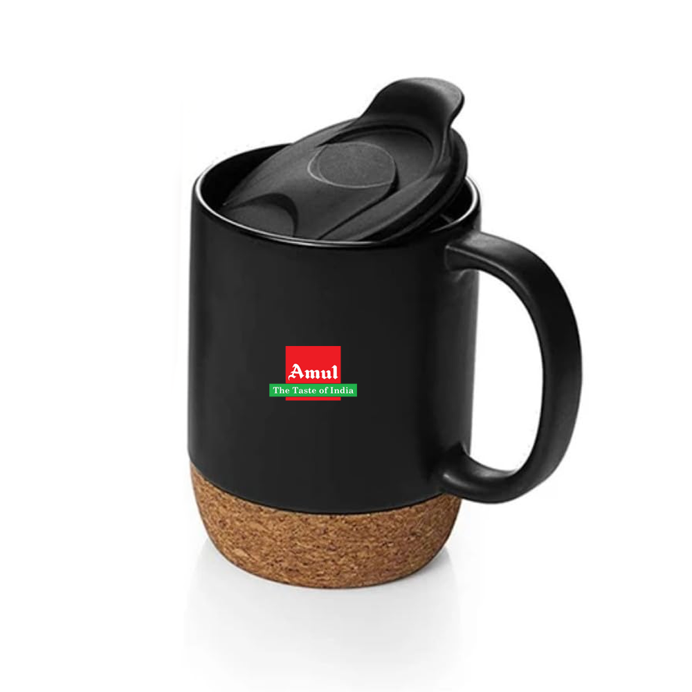 Ceramic Mug with Cork - 340ML: Elevate your corporate gifting with this stylish and functional choice.