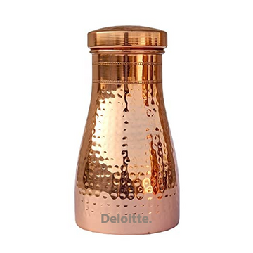 Copper Hammered Bedroom Jar - Drinkware - Ideal Corporate Gift