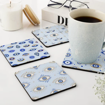 Customized Stylish Coasters Set - Set Of 4 - Home & Kitchen - For Corporate Gifting