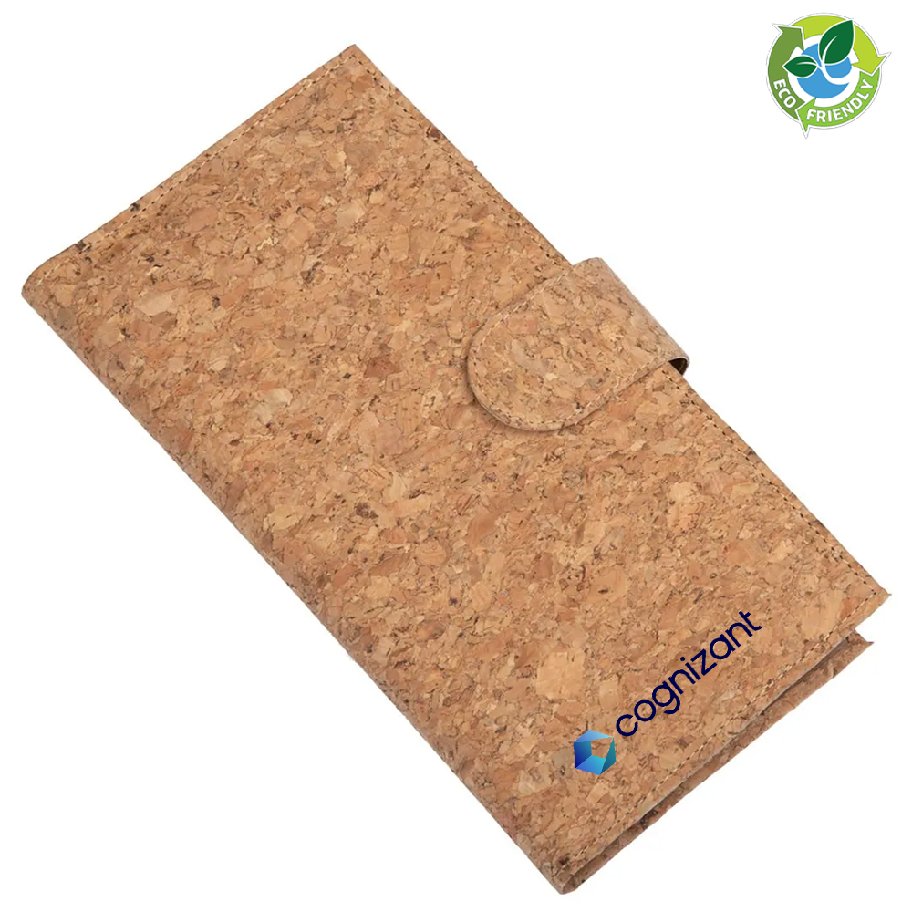 Sustainable travel accessory: Eco-Friendly Cork Passport & Cheque Book Holder with Sim Card Safe Case. Stylish, durable, and personalized – the perfect companion for your journeys.