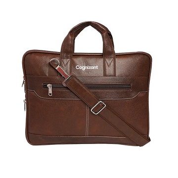 Unisex Faux Leather Laptop Messenger Bag - Bags - For Corporate Gifting