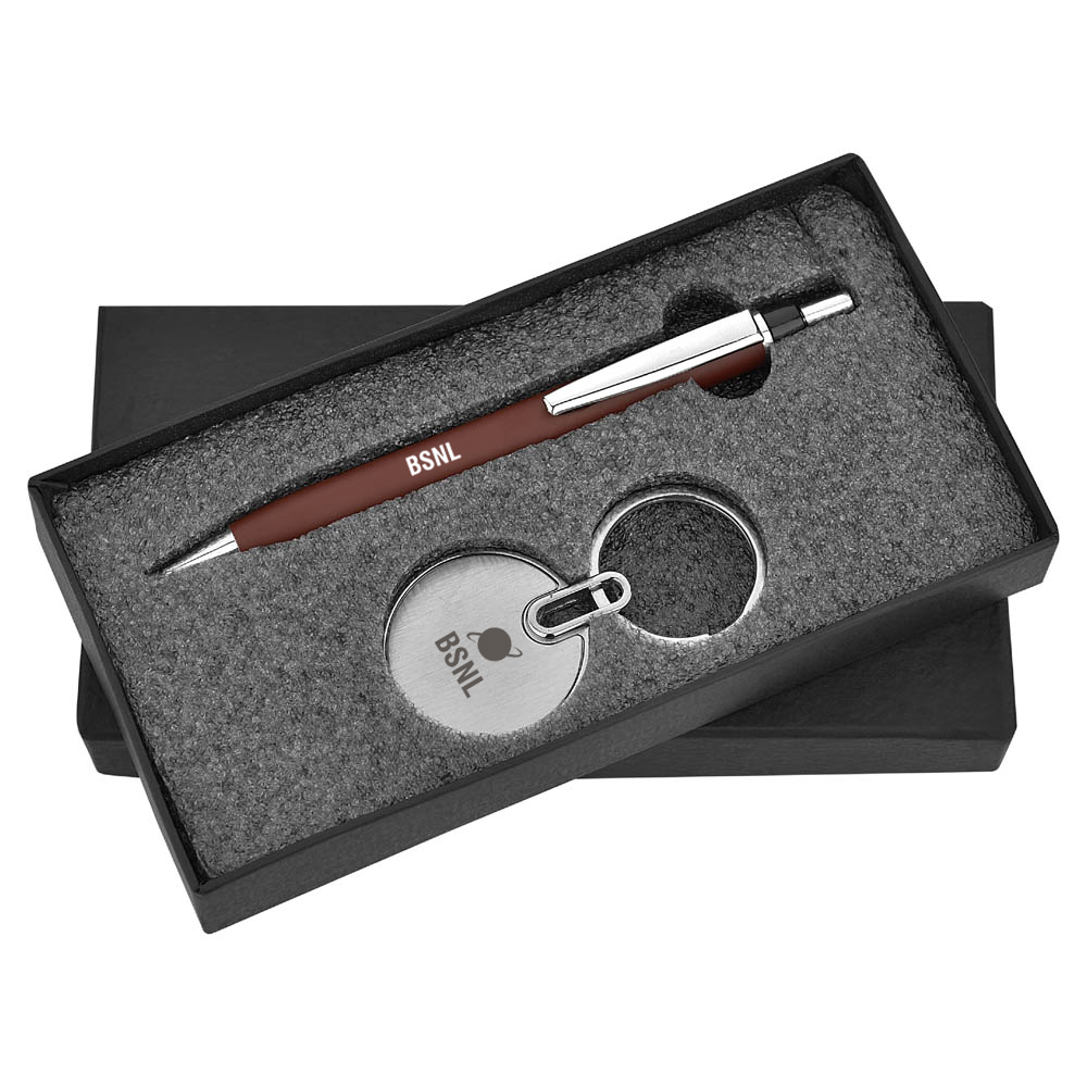 Classy Joining Jiffy Set with sleek Pen and Keychain for a perfect welcome touch.