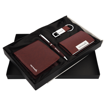 Welcome Kit For Men - Wallet and Pen along with keychain and Visting Card Holder - Welcome Kit