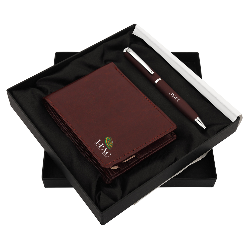 Men's Gift Set featuring a high-quality pen and stylish wallet for a perfect blend of functionality and sophistication.