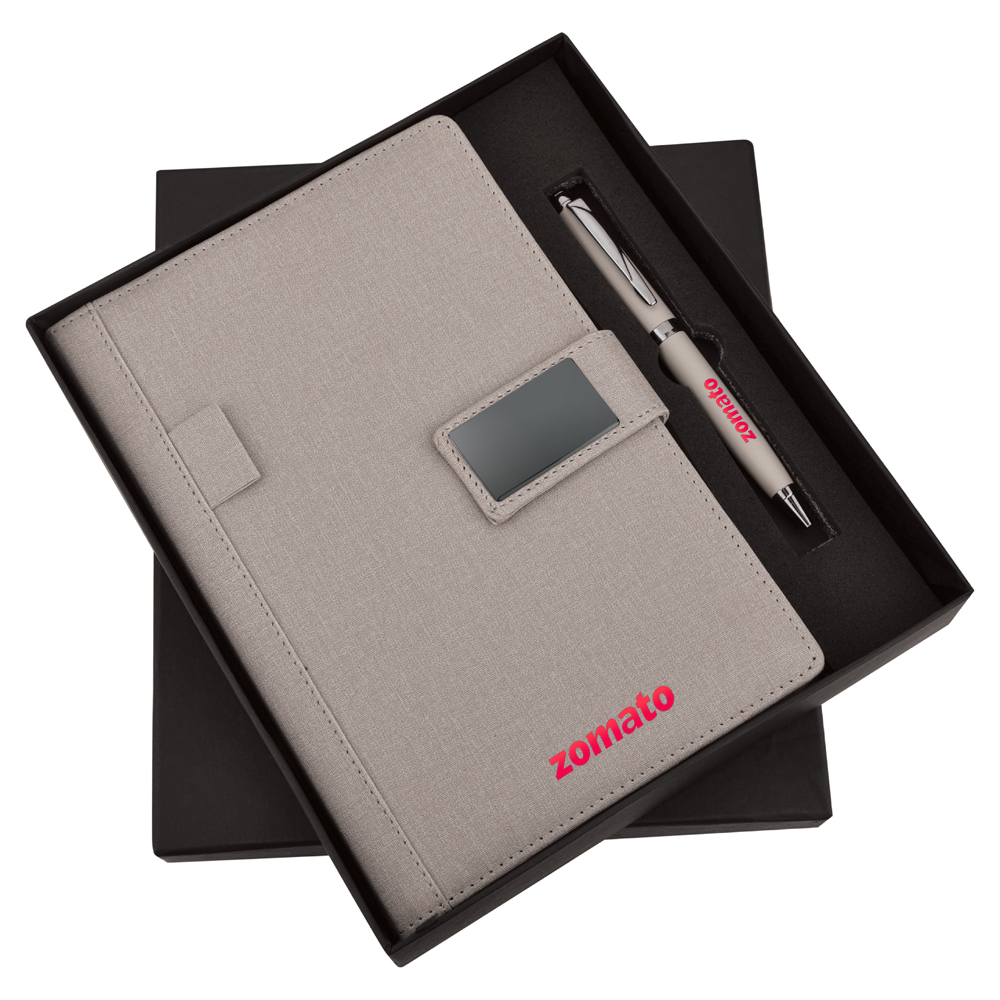 Joining Joy Set: Elevate your workspace with a stylish diary and pen combination.