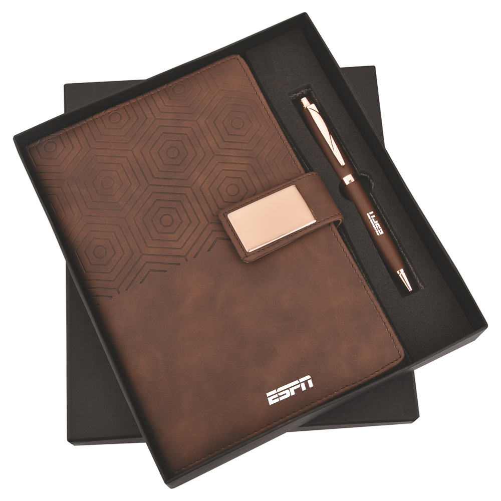 Induction Insta Set - Hexa Rosegold Diary and Pen, a stylish and functional welcome kit for new hires, featuring a luxurious rose gold design.