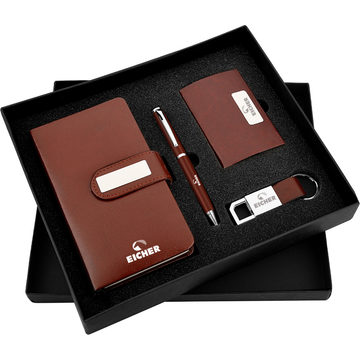 Welcome Wow Box Set- Pen, Diary, Cardholder with Keychain - Welcome Kit