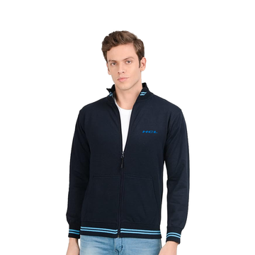 Men's Rich Cotton High Neck Sweatshirt - Jacket - Corporate Logo Apparel - Corporate Gifting Items