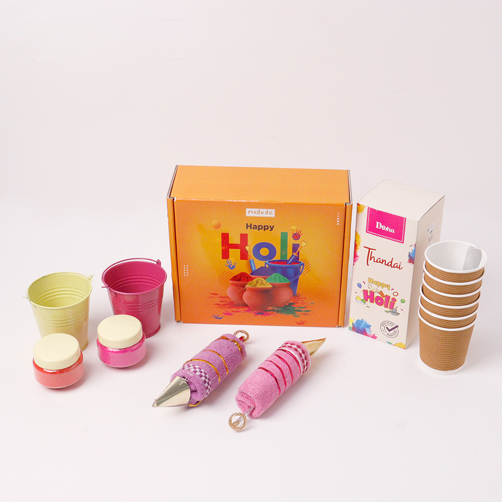 Holi Bash Basket - Crafted with joy for festive cheer among colleagues.