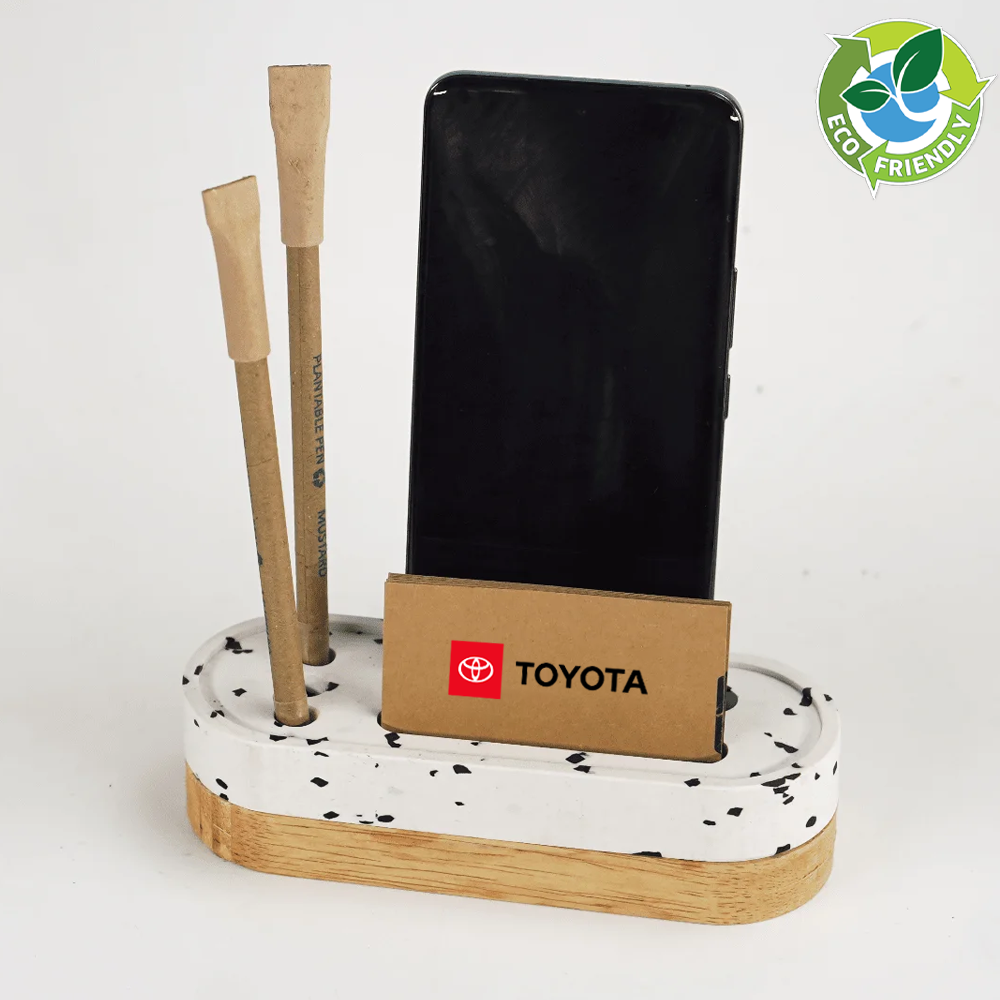 Mini Eco-Desk Organizer: Sustainable desk accessories - perfect for corporate gifting.