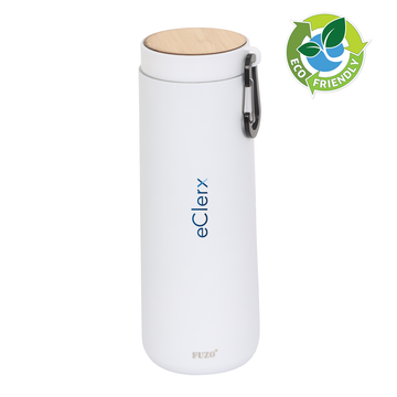 Swirl SS Bottle with Bamboo Top - Drinkware - Ideal Corporate Gift