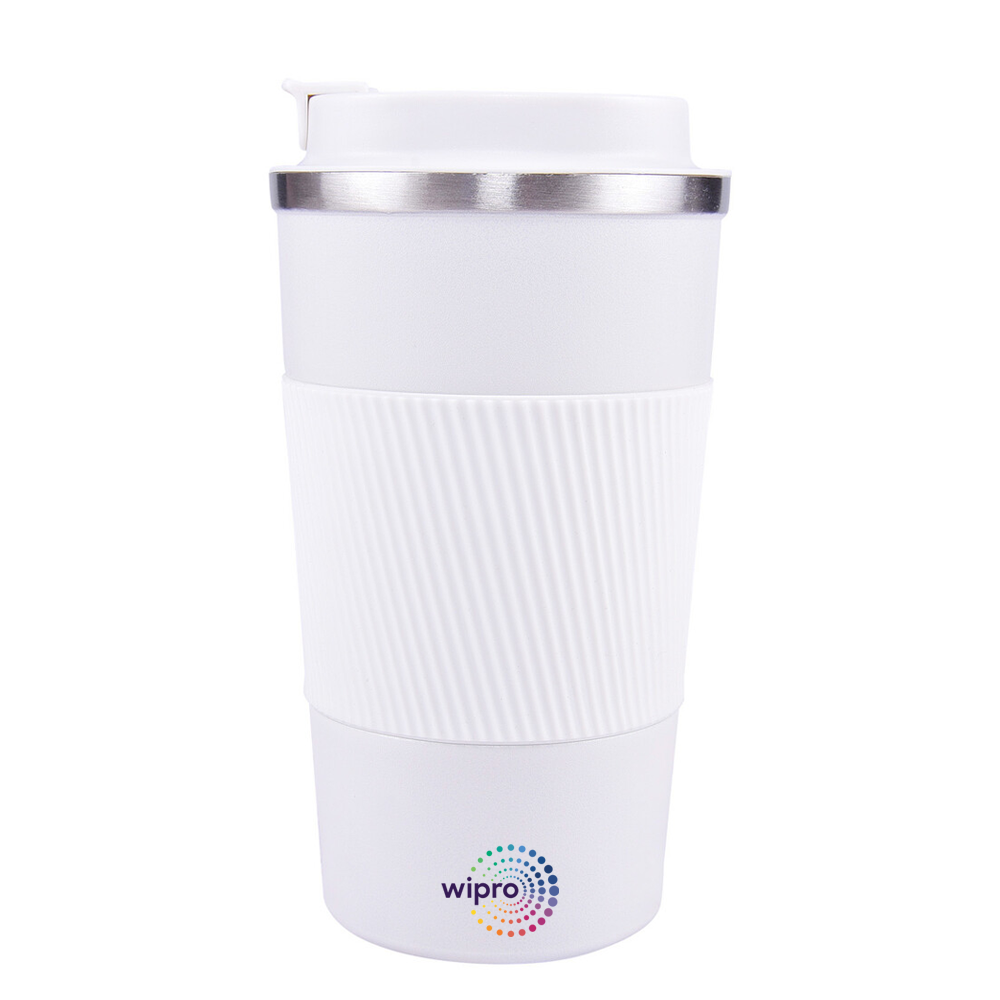 Discover TMBLR - Stainless Steel Travel Mug, the perfect corporate gift with a sleek design and comfortable Silicon Grip.