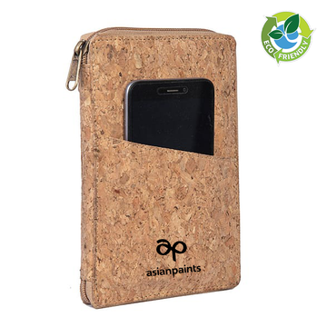 Eco-Friendly Cork Passport Holder with Sim Card Safe Case & Jackets - Travel Accessories - Corporate Gift Items