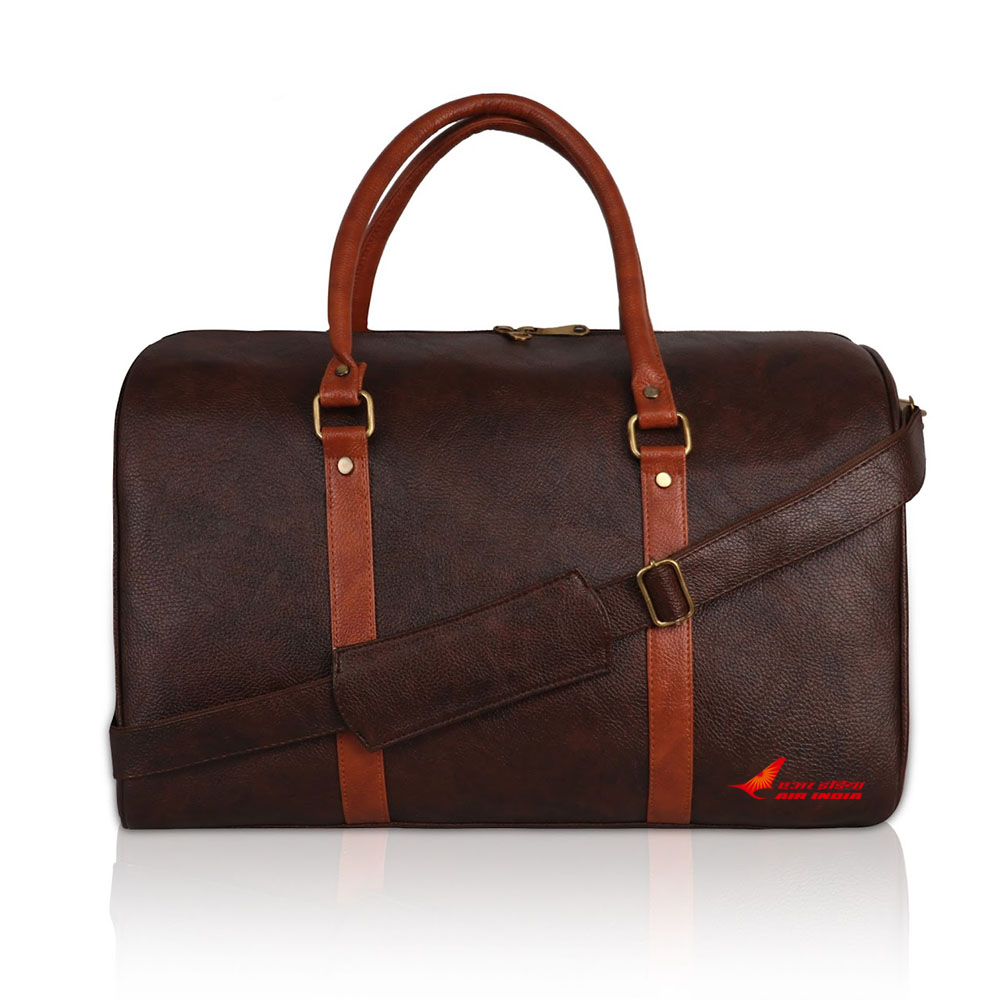 Unisex Brown Leather Duffle Bag showcasing style, functionality, and versatility.