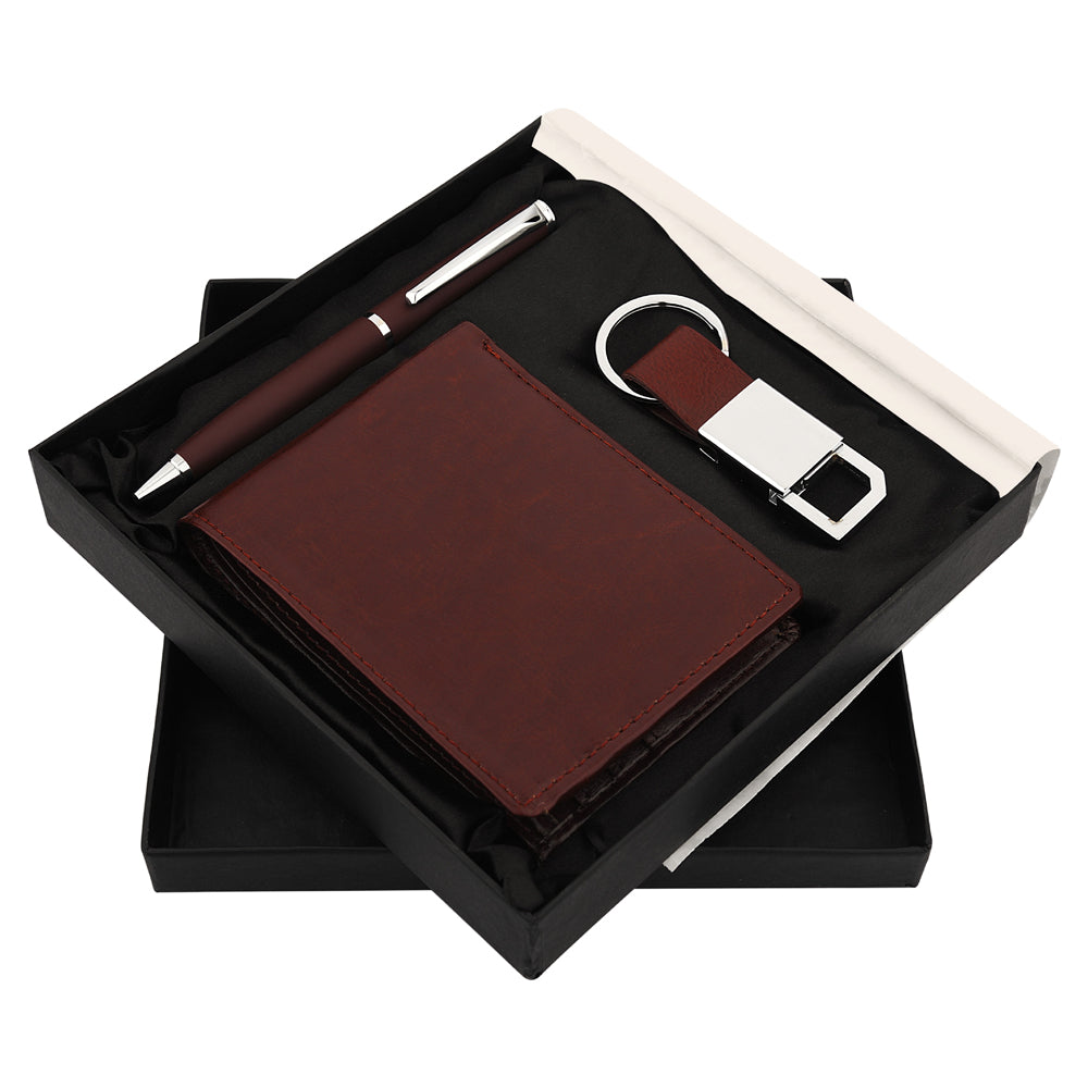 BOSS - Logo-plate leather wallet and card holder gift set